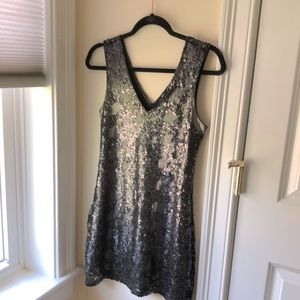 Express Chrome sequins mini dress